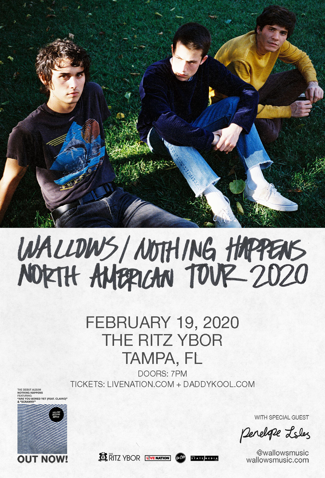 WALLOWS Nothing Happens Tour 2020 at The RITZ Ybor 2/19/2020