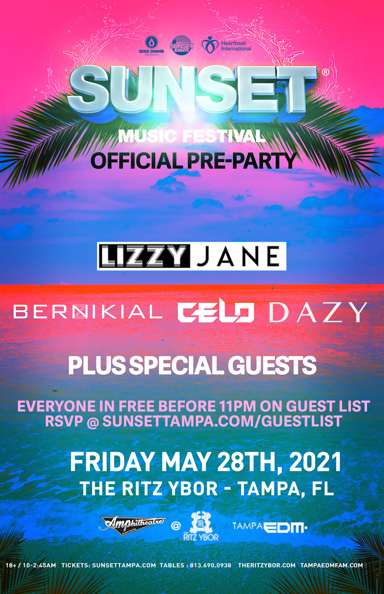 Official Sunset 2021 PreParty at The RITZ Ybor 5/28/2021 Sunset Events